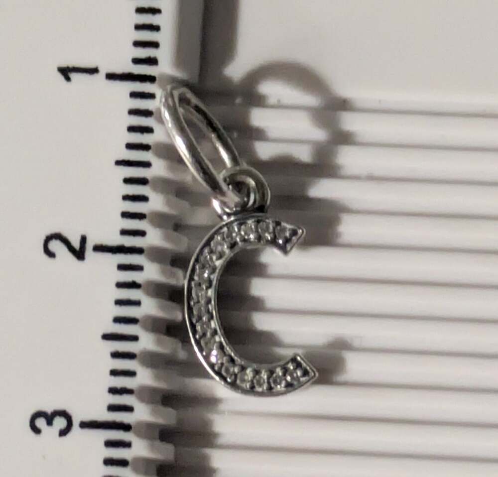 Pandora Sterling Silver Letter C Alphabet Dangle Charm